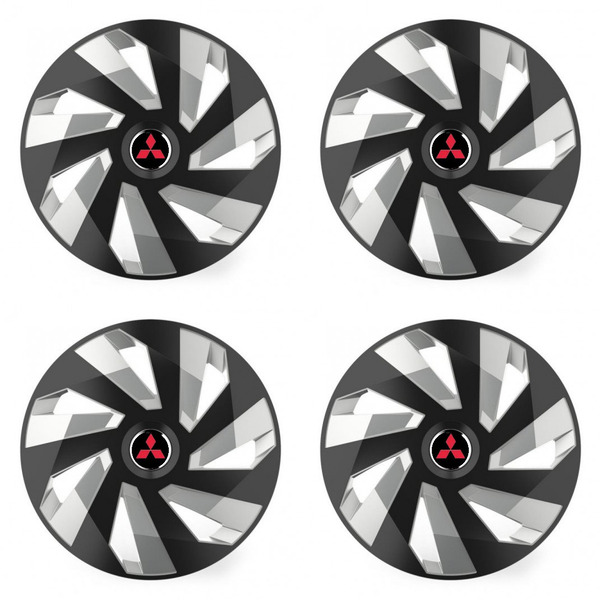 puklice pre  Mitsubishi (červené) 14 Vector RC black and silver