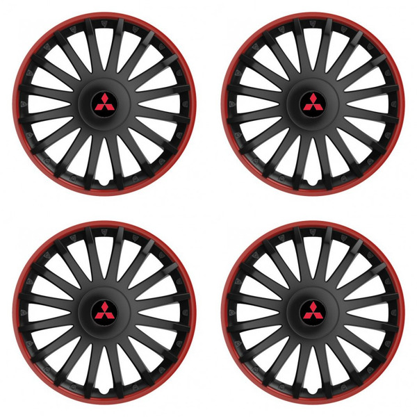 puklice pre  Mitsubishi (červené) 16 CRYSTAL RO black