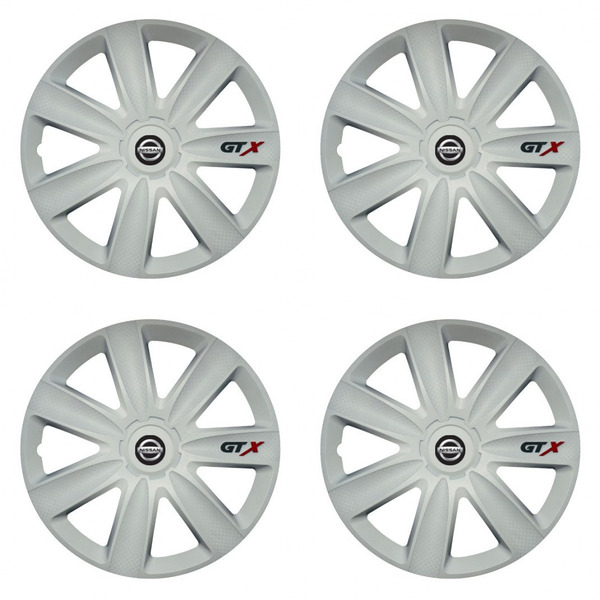 puklice pre  Nissan 14 GTX carbon white
