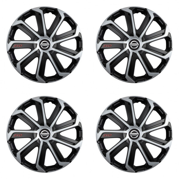 puklice pre  Nissan 14 Evo black&silver
