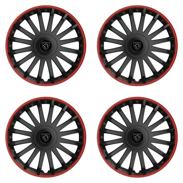 puklice pre  Peugeot (nové logo) 16 CRYSTAL RO black