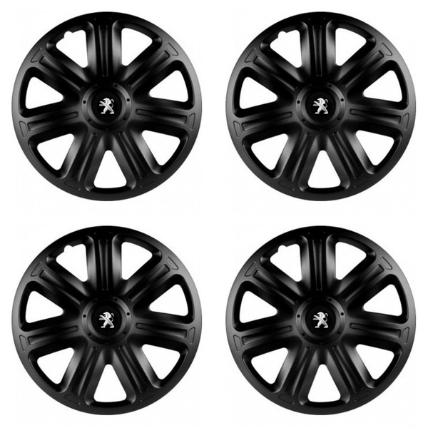 puklice pre  Peugeot (staršie logo) 14 COMFORT BLACK