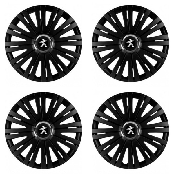 puklice pre  Peugeot (staršie logo) 16 ACTIVE RC BLACK