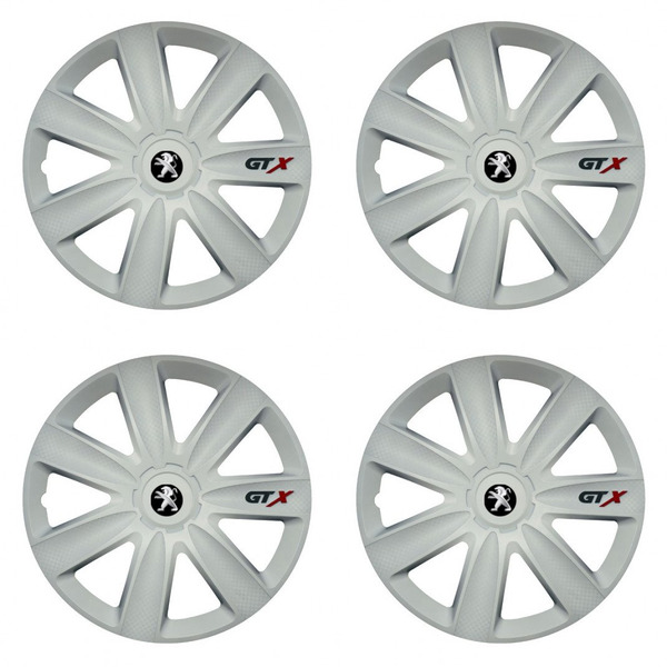 puklice pre  Peugeot (staršie logo) 16 GTX carbon white