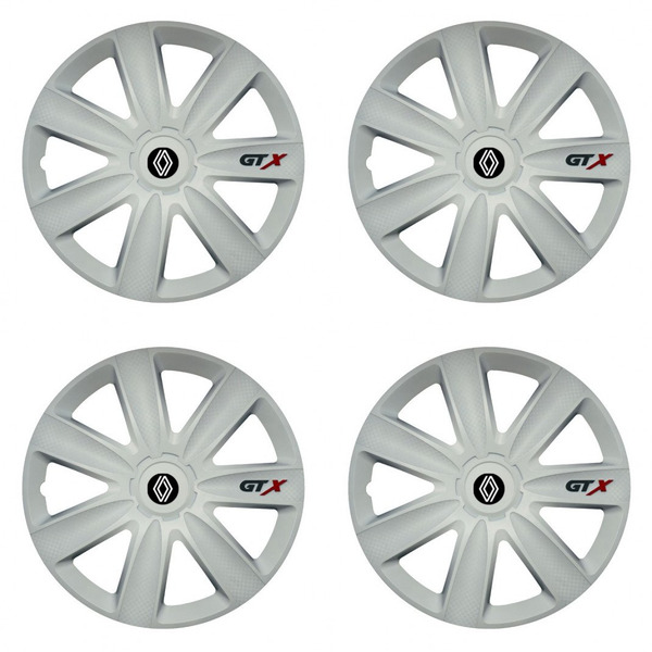 puklice pre  Renault (nové logo) 14 GTX carbon white
