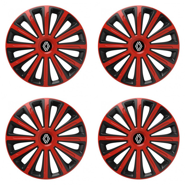 puklice pre  Renault (nové logo) 15 TREND red and black