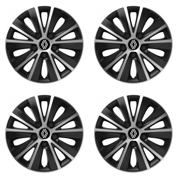 puklice pre  Renault (nové logo) 16 RAPIDE silver and black