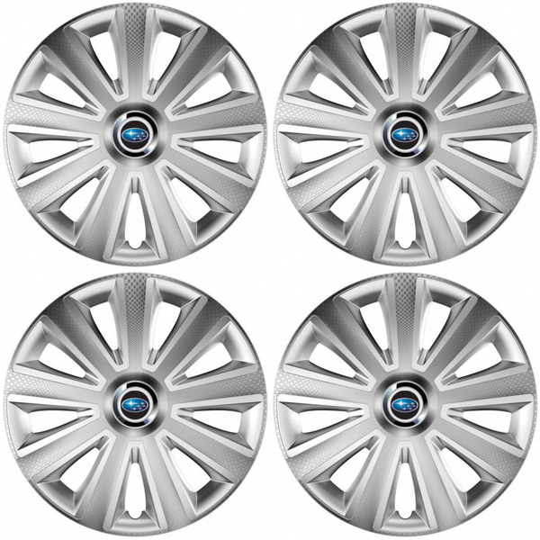 puklice pre  Subaru 15 Aviator carbon silver