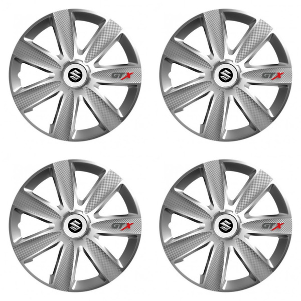 puklice pre  Suzuki 16 GTX CARBON silver