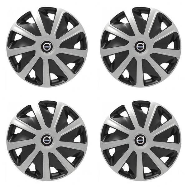 puklice pre  Volvo (čierne) pre dodávky 15 Craft silver and black