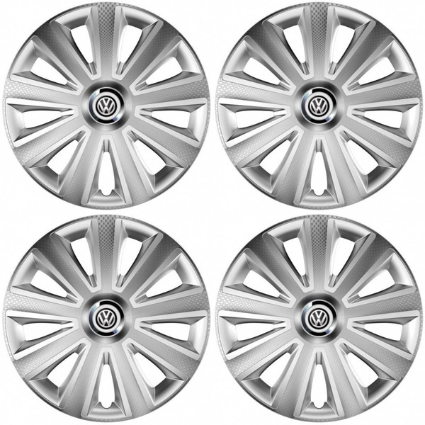 puklice pre  VW (čierne) 16 Aviator carbon RC 16 silver