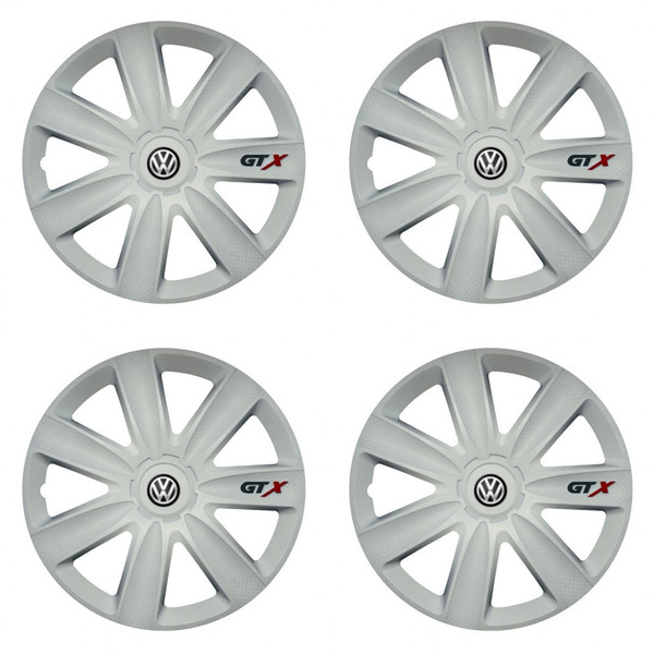 puklice pre  VW (čierne) 16 GTX carbon white