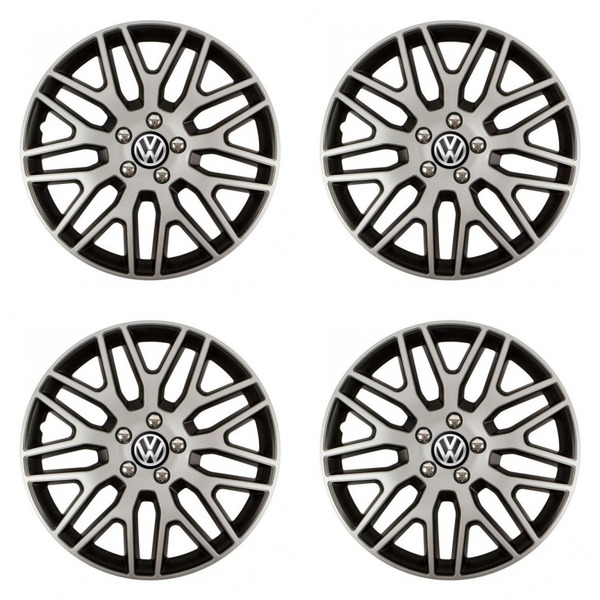 puklice pre  VW (čierne) 16 Dakar NC silver and black